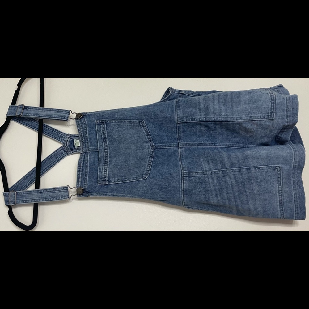Aerie denim short overalls